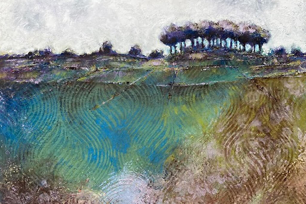 Abstract landscape painting