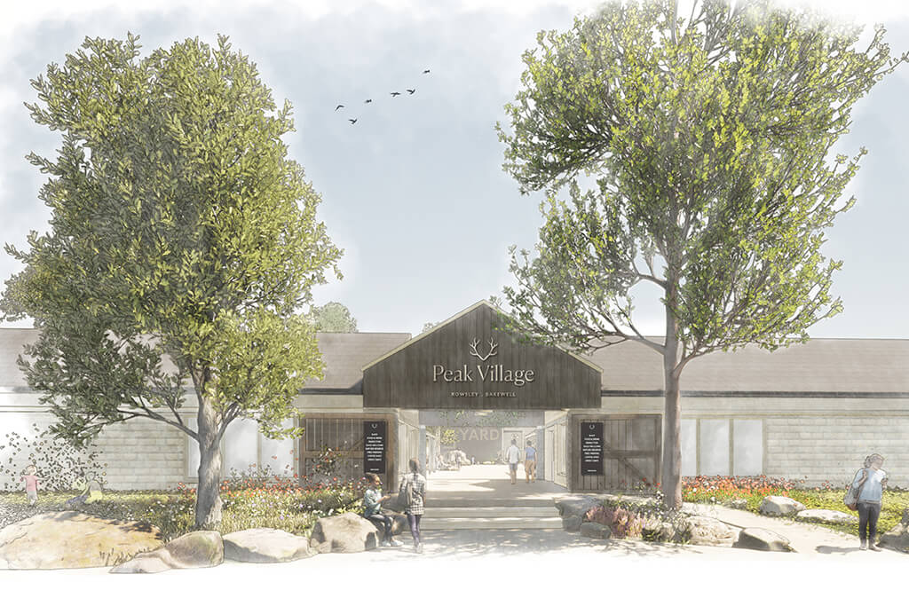 Artist's impression of entrance-way to Peak Village shopping centre